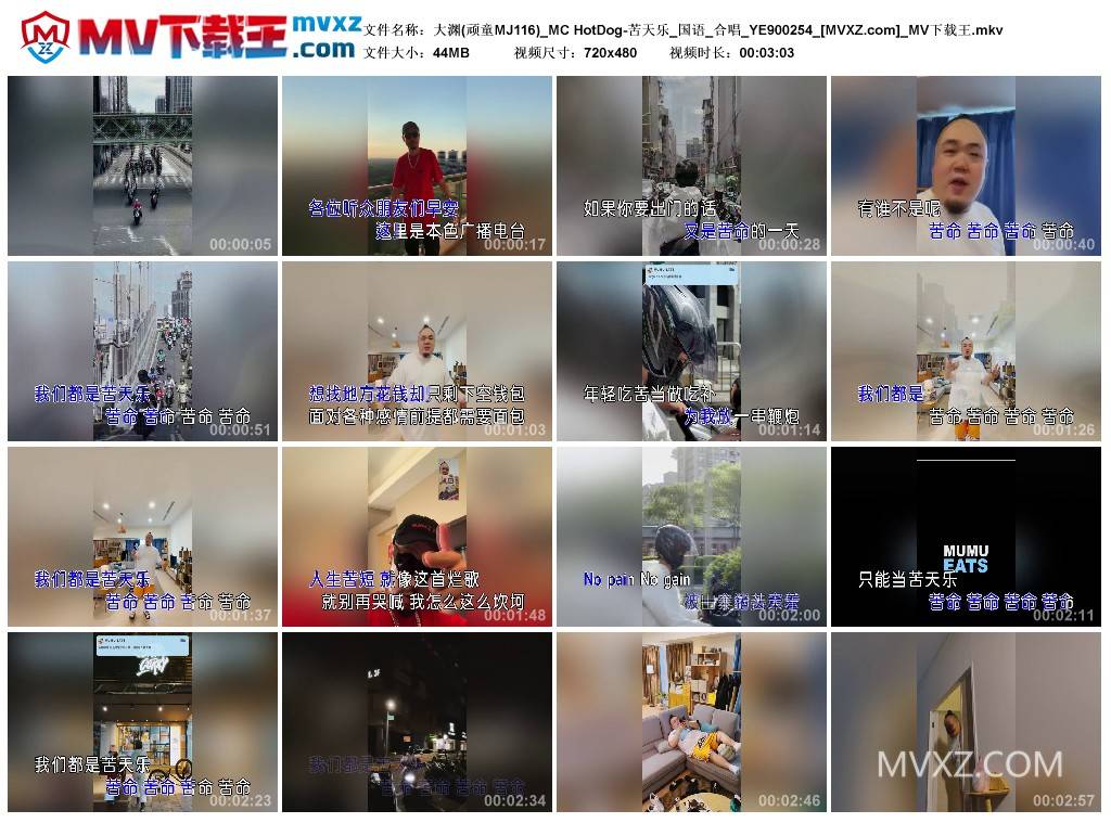 大渊(顽童MJ116)_MC HotDog-苦天乐_国语_合唱_YE900254